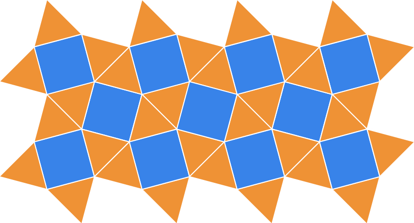 Tessellation examples from squares tessellation ideas
