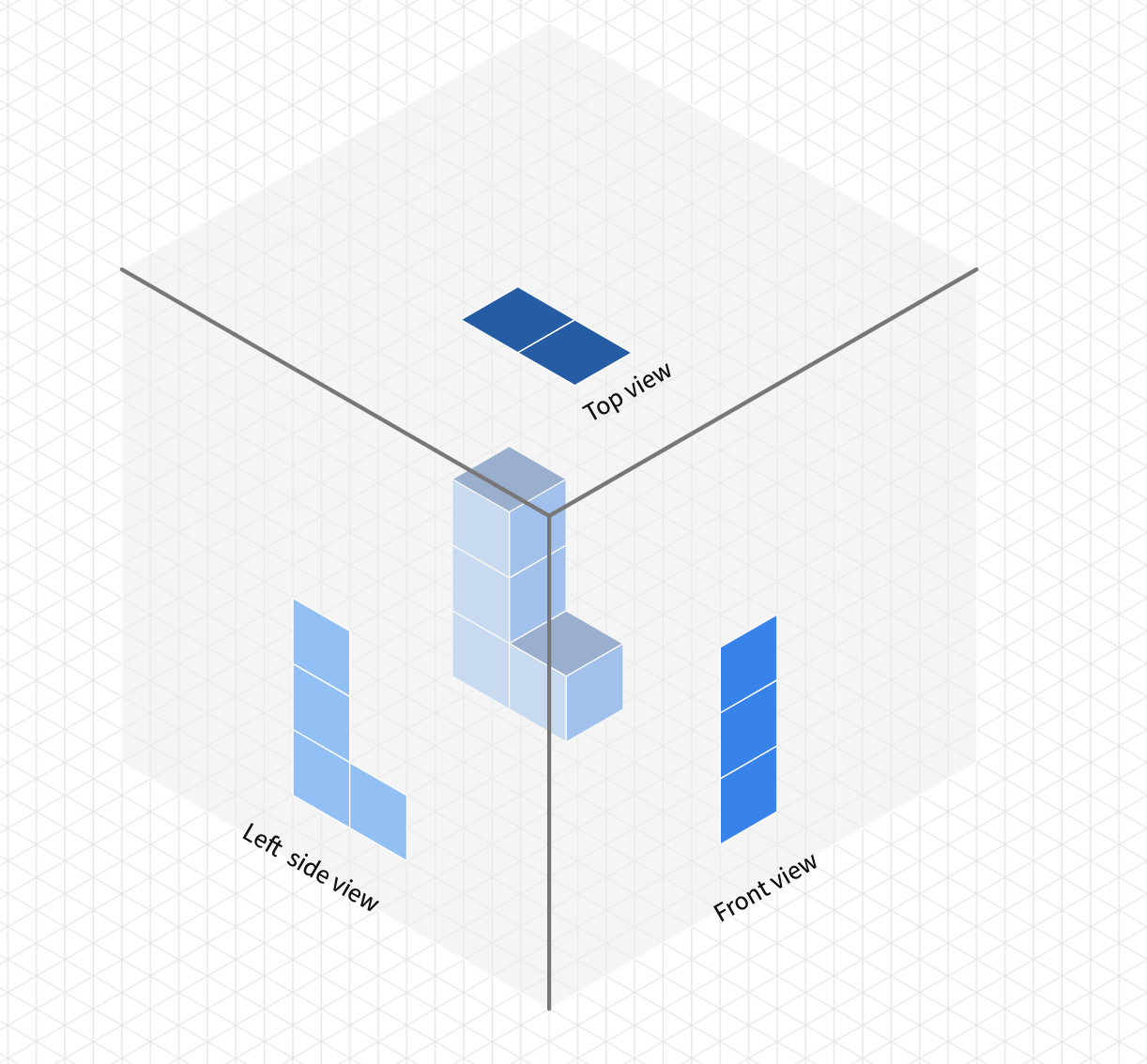 orthographic drawing of a cube